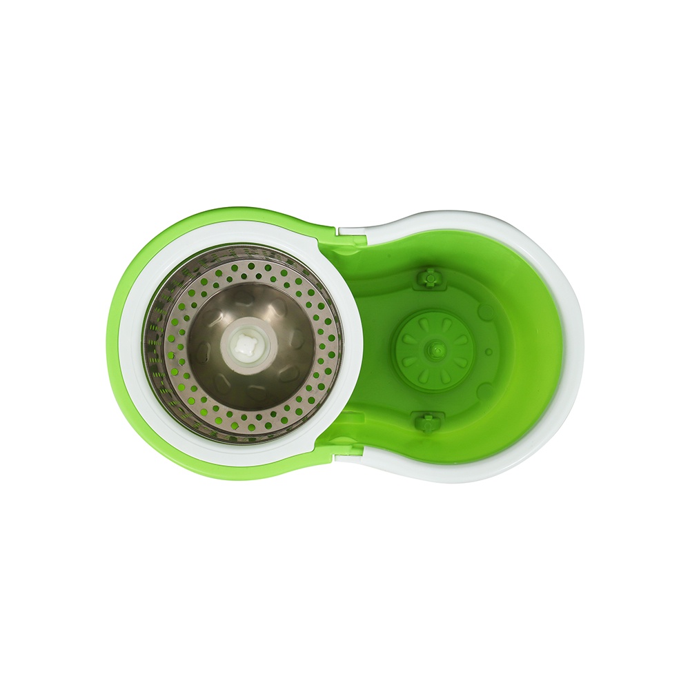 HomeBase Me Living Bộ cây lau nhà quay bằng thép không gỉ TAIKU W45xH25xD23cm màu xanh lá