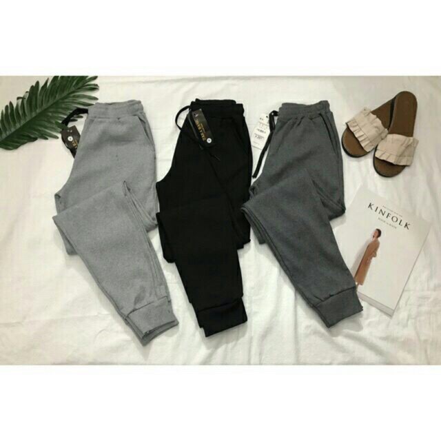 Quần jogger thun tăm gân