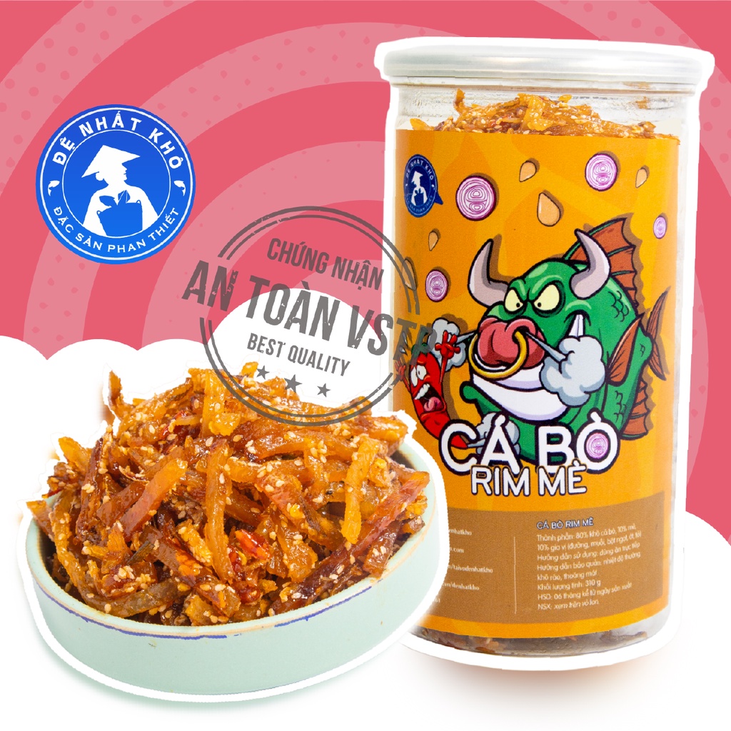 Cá bò khô tẩm gia vị mè 300g đồ ăn vặt ngon giá rẻ Đệ Nhất Khô Đặc Sản Phan Thiết AV13