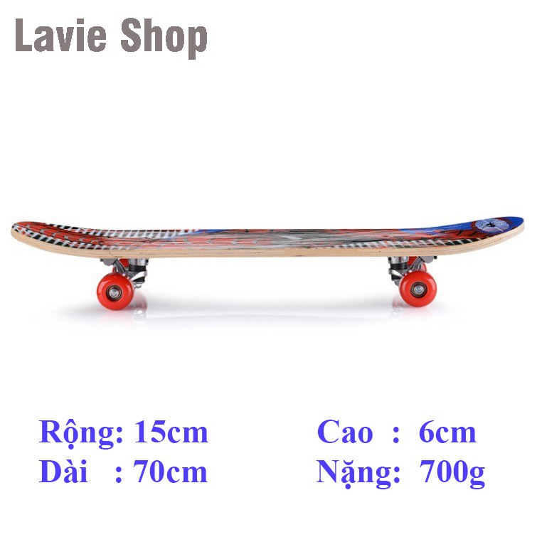 Ván Trượt Trẻ Em, Ván Trượt Skateboard Thể Thao Chất Liệu Gỗ Phong Ép Nhiệt Cao Cấp Họa Tiết Ngỗ Nghĩnh VT122