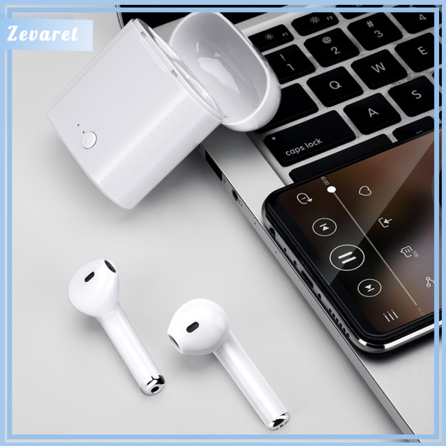 Tai Nghe Bluetooth 5.0 Không Dây Zevaret i7 Tws Kèm Hộp Sạc Chất Lượng Cao Nkodok nhét tai không dây bluetooth mini