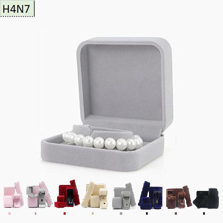 H4N7-Giá xưởng Hộp vòng tay - Hộp đựng trang sức bọc nhung cao cấp kiểu