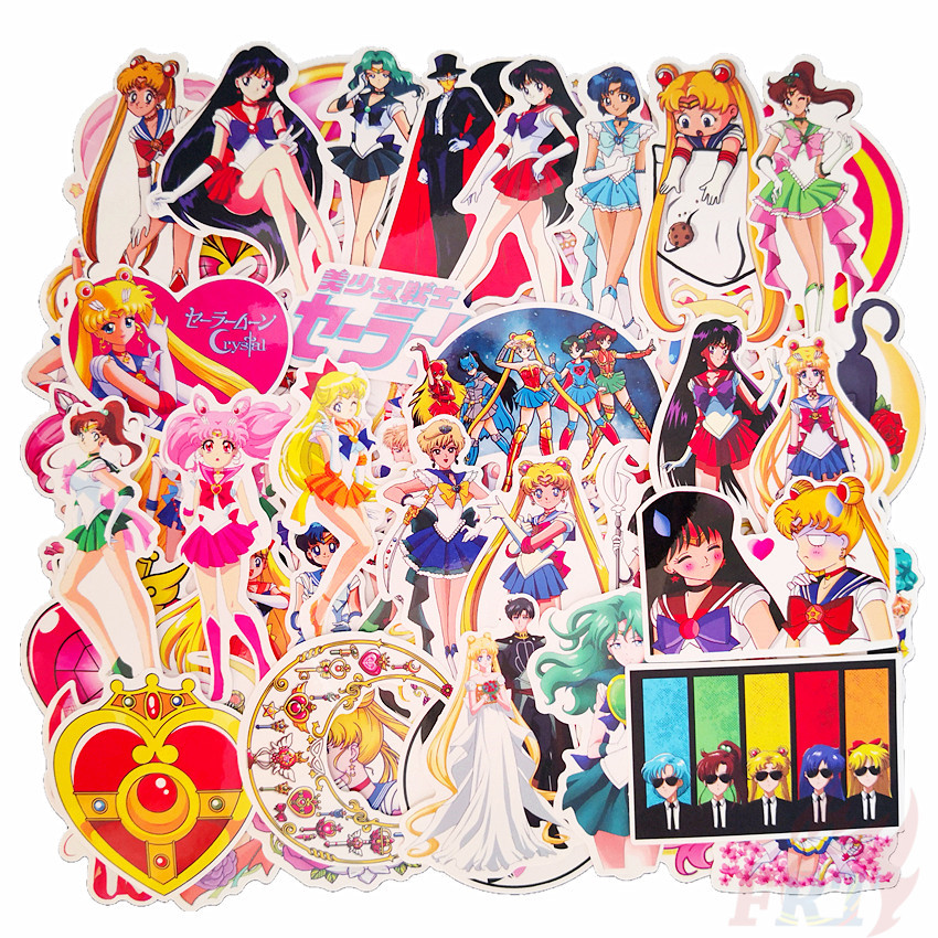 ❉ Sailor Moon - Anime Stickers ❉ 75Pcs/Set Tsukino Usagi DIY Fashion Luggage Laptop Skateboard Decals Doodle Stickers