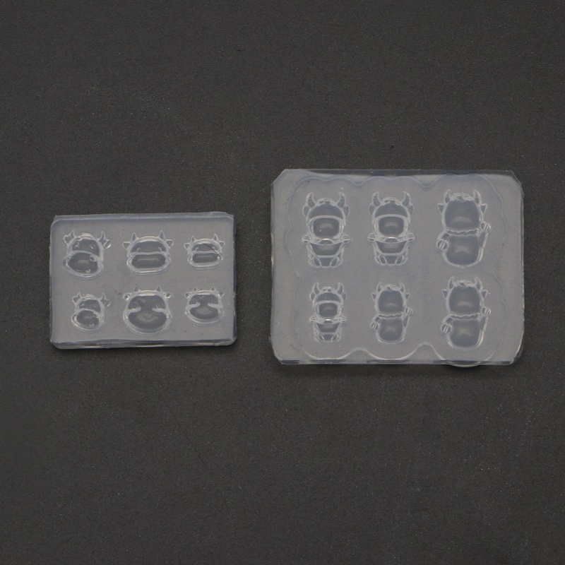 Khuôn silicone làm mặt vòng cổ hình bò sữa mini DIY
