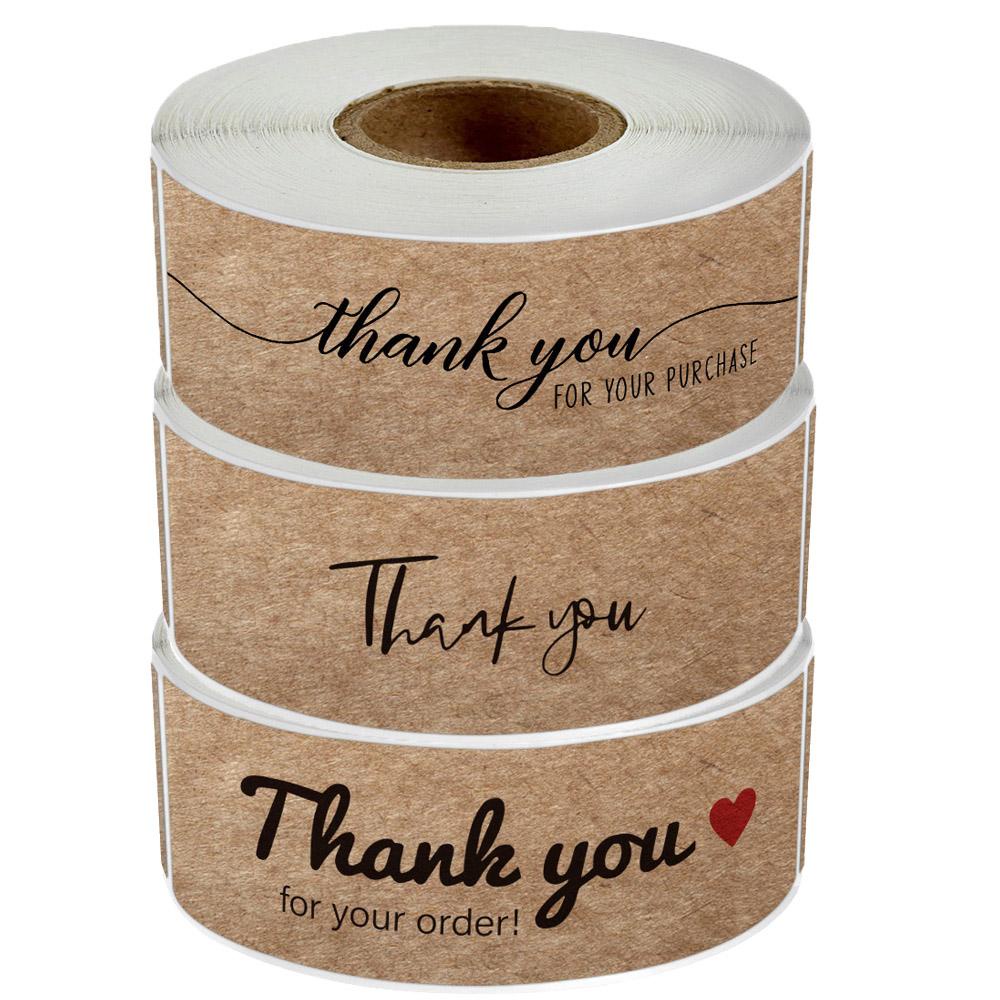 FAY Cuộn 120 Nhãn Dán 3x1 Inch In Chữ Thank You For Your Order