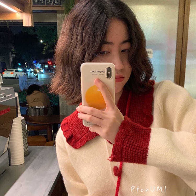 Áo Len Cardigan tiểu thư cổ tim màu đỏ tươi sáng chất len mềm mịn cho nàng dịu dàng nữ tính