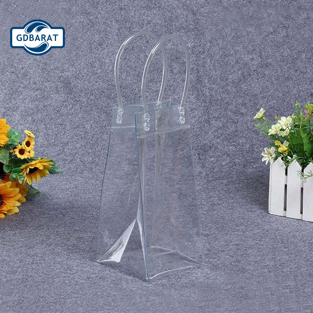 [NYCA Stock] Túi Nhựa PVC Trong Suốt Chống Rò Rỉ Đựng Đá Uống Rượu Champagne