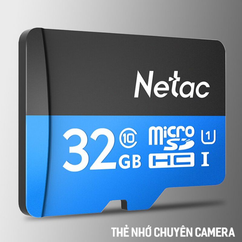 Thẻ nhớ Netac 32Gb cao cấp Class 10, Đọc ghi 100 Mbps , chuyên dụng cho điện thoại, camera - Chính hãng BH 5 năm