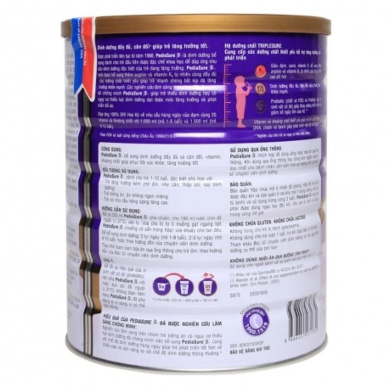 Sữa Pediasure lon 1.6kg