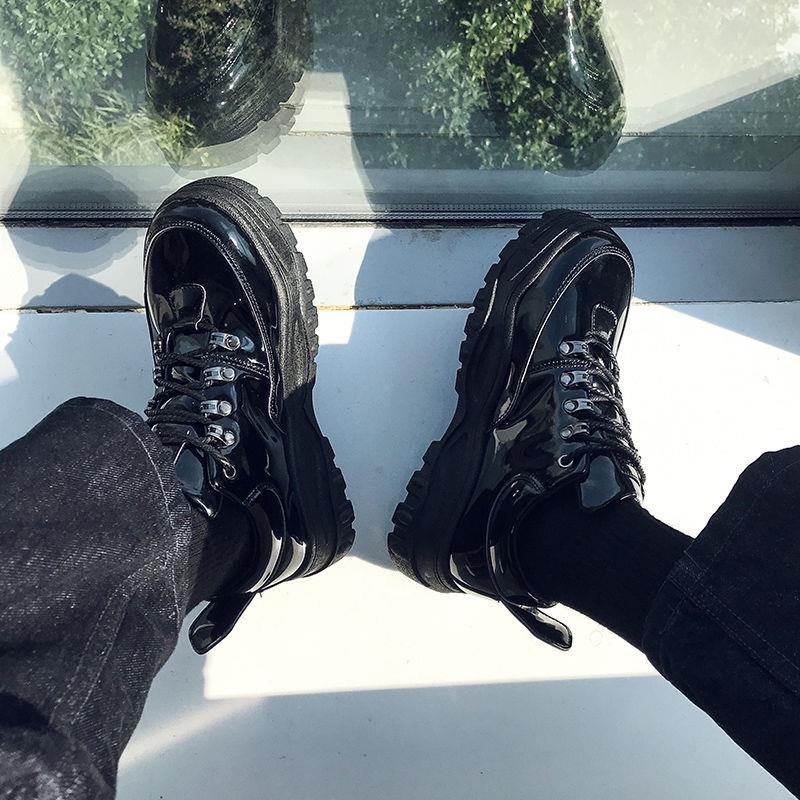 Giày Da Đế Dày Phong Cách Hàn Quốc Dành Cho Nam