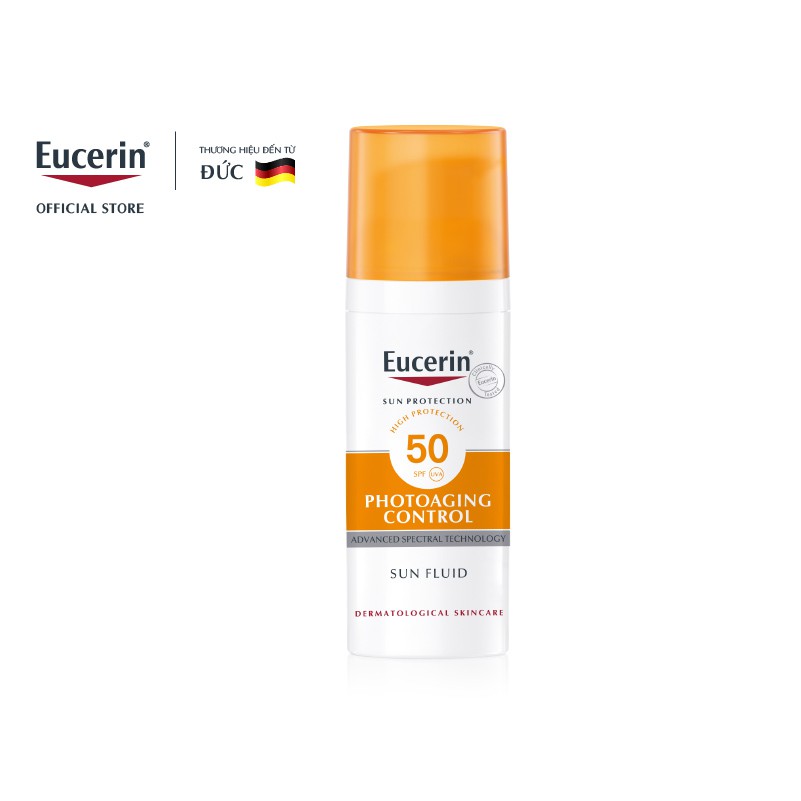 Kem chống nắng giúp ngăn ngừa lão hóa da Eucerin Sun Fluid Photoaging