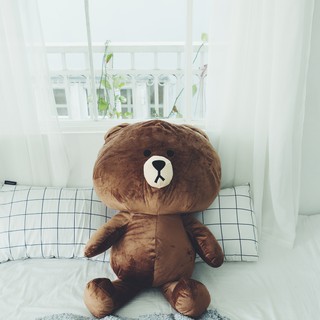 [CHUYÊN SỈ GIÁ SỐC]  Gấu Bông Line Brown Cao Cấp Khổ Vải 1M4 Cao 1M2 Màu Nâu [ DIABRAND ]