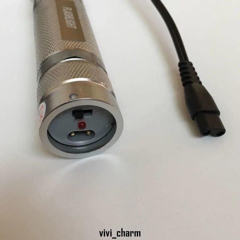 🗼🚀Đèn pin LED 2 lỗ sạc pin tự vệ