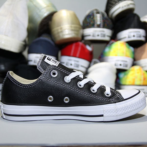 Giày Converse classic thấp cổ da đen CTDD10
