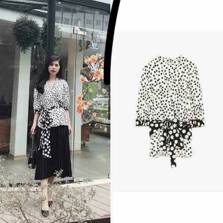 Áo chấm bi zara