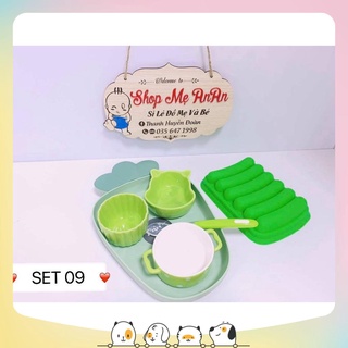 Set combo bát sứ nhỏ ăn dặm 6 món ngộ nghĩnh bằng sứ cao cấp chịu nhiệt.