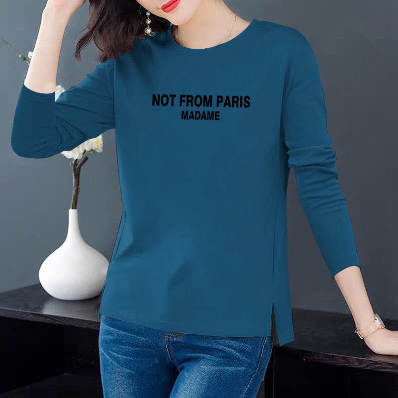 Áo thun nữ dài tay cổ tròn thời trang