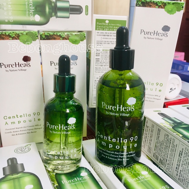 Chai 30 - 50ml SERUM Tinh chất rau má phục hồi da Pureheals Centella 90 Ampoule