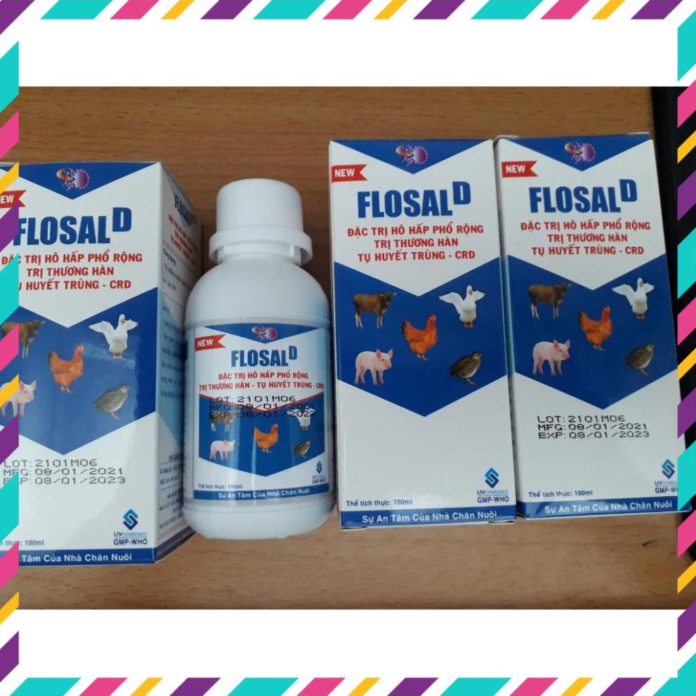 Thú Y. Flosal D 100ml. hen khẹc gà đá, chim cảnh