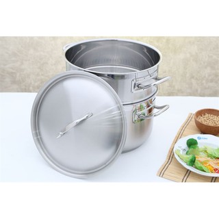 Bộ nồi xửng hấp inox 430 bếp từ 3 đáy Fivestar Standard 32 cm nắp Inox.tặng 2 vá canh inox