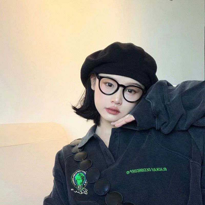 Mũ Beret Màu Trơn Phong Cách Vintage Nhật Hàn Xinh Xắn Cho Nữ