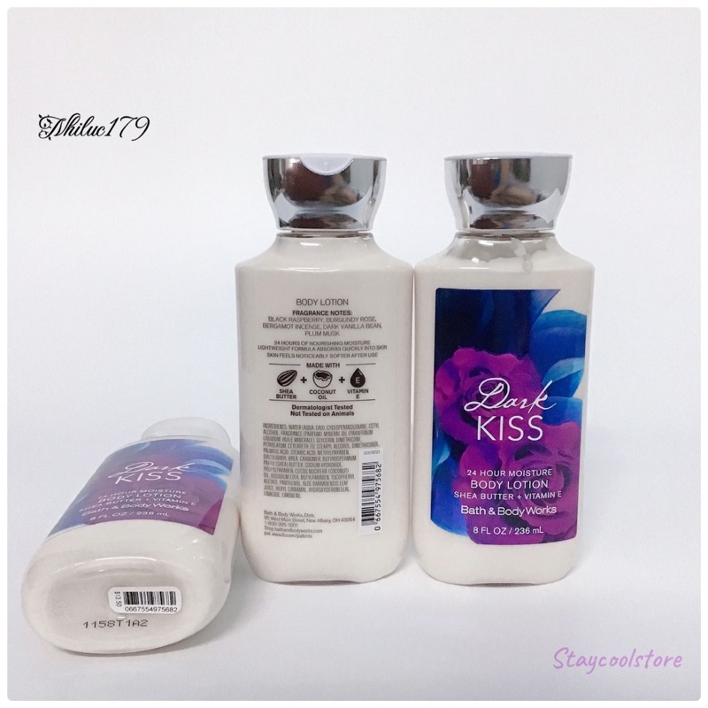 [Bill Mỹ new] Dưỡng thể Dark Kis Body Lotion 236ml  Bath &amp; Body Works