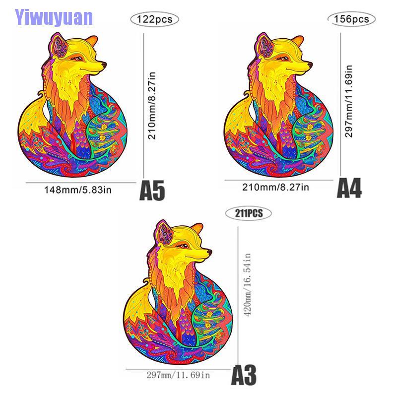 Bộ Đồ Chơi Xếp Hình Động Vật Bằng Gỗ Độc Đáo Cho Người Lớn Và Trẻ Em
