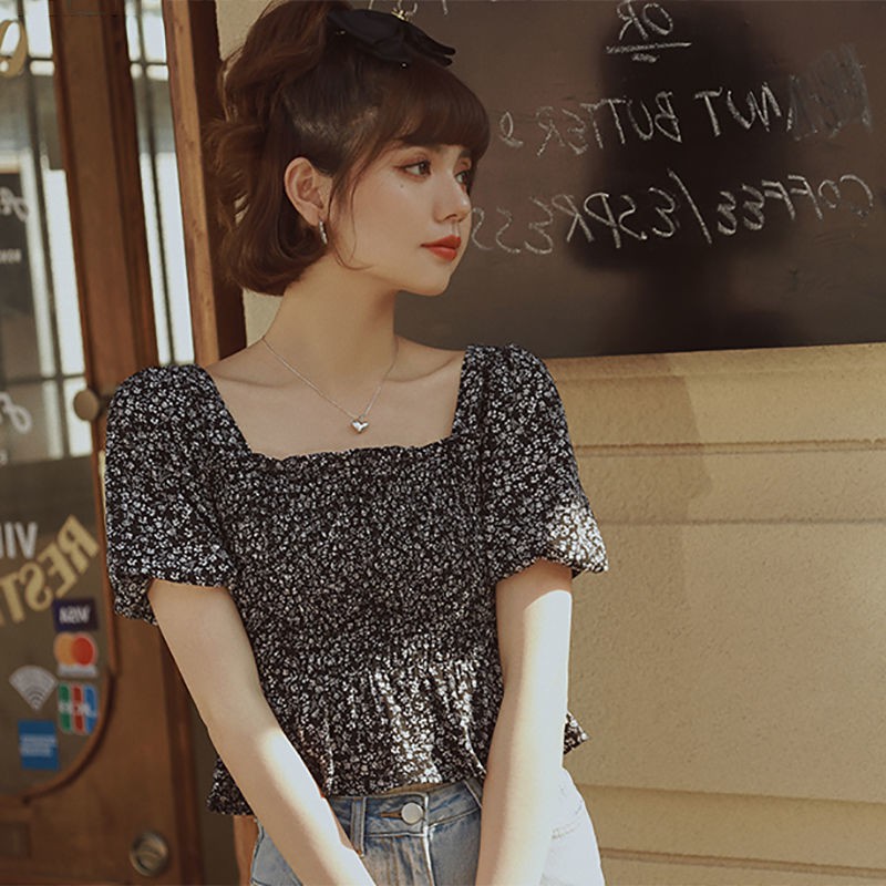 Áo Voan Hoa Tay Phồng Thời Trang Dành Cho Nữ