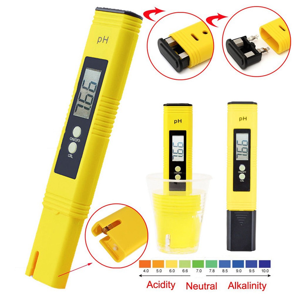 Bút đo độ pH/Bút thử nước TDS đo độ sạch/độ chua/độ kiềm có màn hình LCD tiện dụng