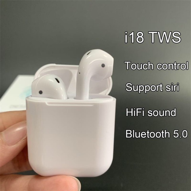 Tai nghe bluetooth i18 với tai nghe không dây có đốc sạc giá thành tai nghe giá rẻ lựa chọn mua tai nghe tws hợp lý