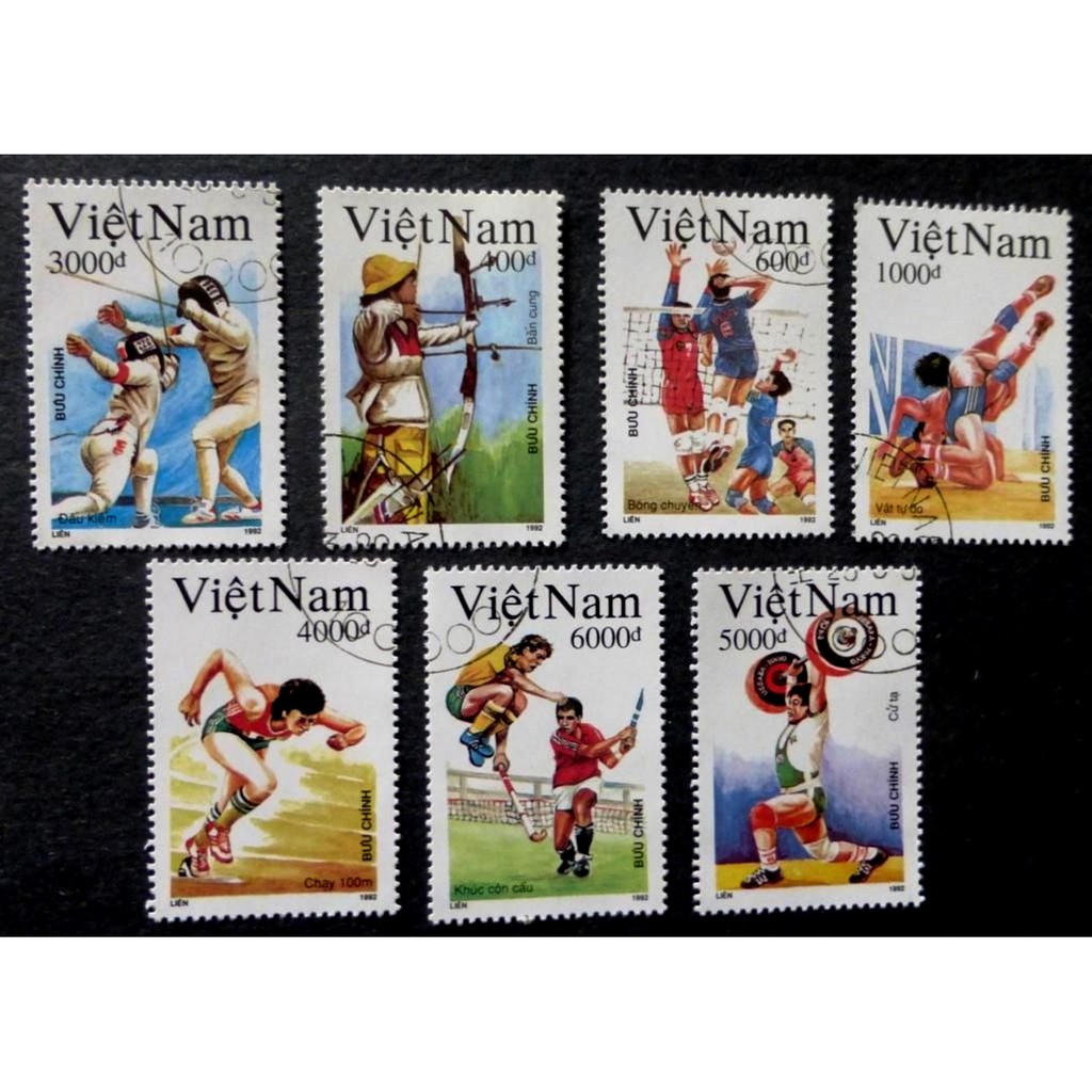 Tem sưu tập MS 639 Tem CTO Việt Nam Thế vận hội mùa hè 1992 ( 7 tem )