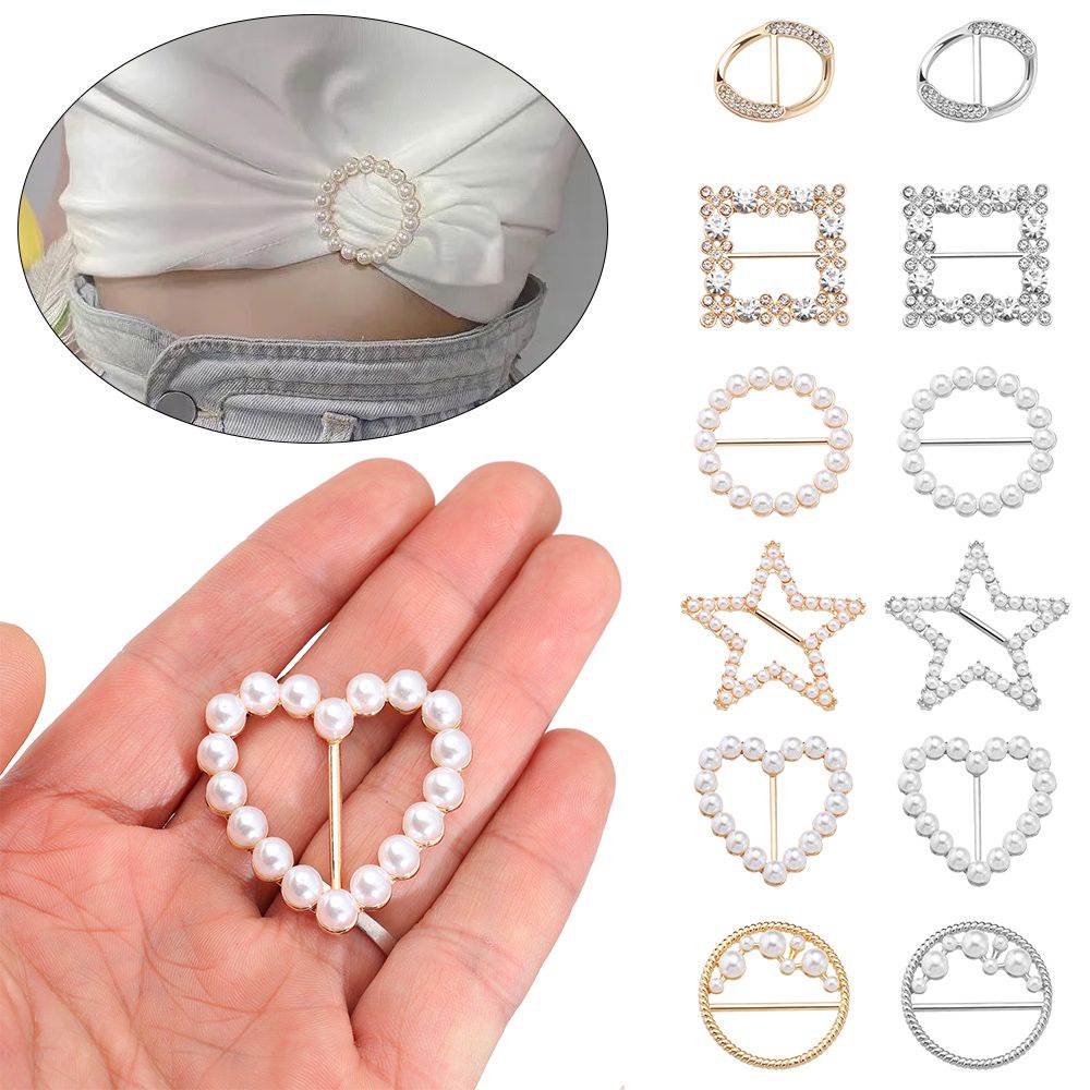 Fashion Clothing Corner Hem Pearl Knotted Buckle Ring