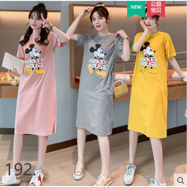 Đầm bầu cho con ti thun cotton hình chuột Mickey đáng iu phong cách hàn trẻ trung cá tính. Hàng quảng châu V310