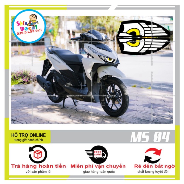 TEM DÁN ĐÈN SƯƠNG MÙ XE VARIO 2017 (DECAL TRONG SUỐT) MS 04 - SHINDECAL2