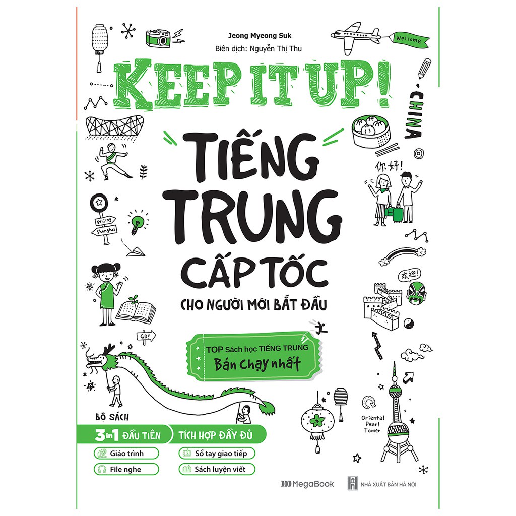 Sách - Keep it up Tiếng Trung cấp tốc cho người mới bắt đầu MEGACN9240