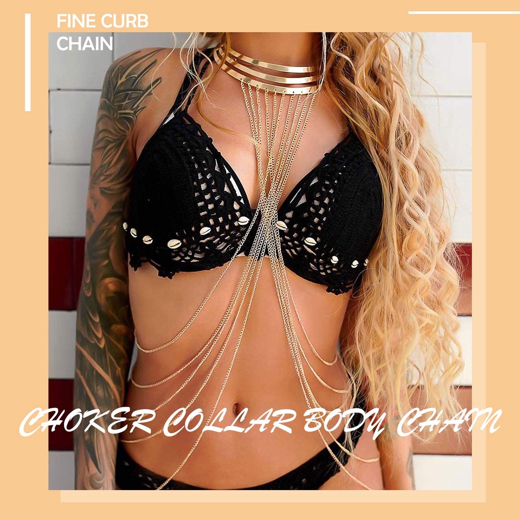 Vòng cổ Cơ Thể Dạng Chuỗi Hạt Thời Trang Cho Nữ