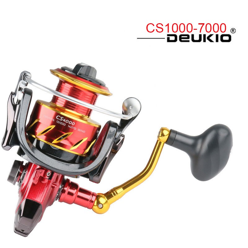 Máy câu cá kim loại DEUKIO CS1000-7000 dùng câu lure câu lăng xê M-02