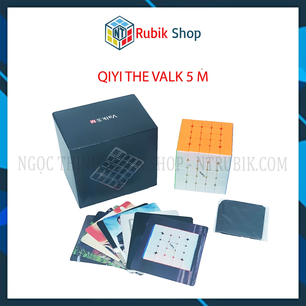 [Siêu phẩm] Rubik 5x5x5 Qiyi The Valk 5 M Stickerless /Black (Có nam châm) phiên bản 2021