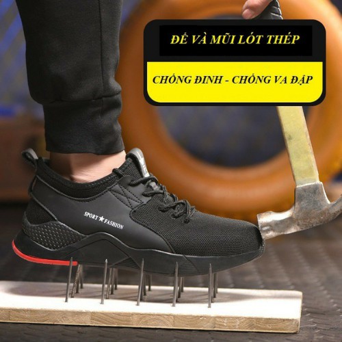 Giày Bảo Hộ Lao Động GU CHẤT Kiểu Dáng Thể Thao Chống Đinh, Chống Va Đập, Thoáng Khí - GU14 | BigBuy360 - bigbuy360.vn