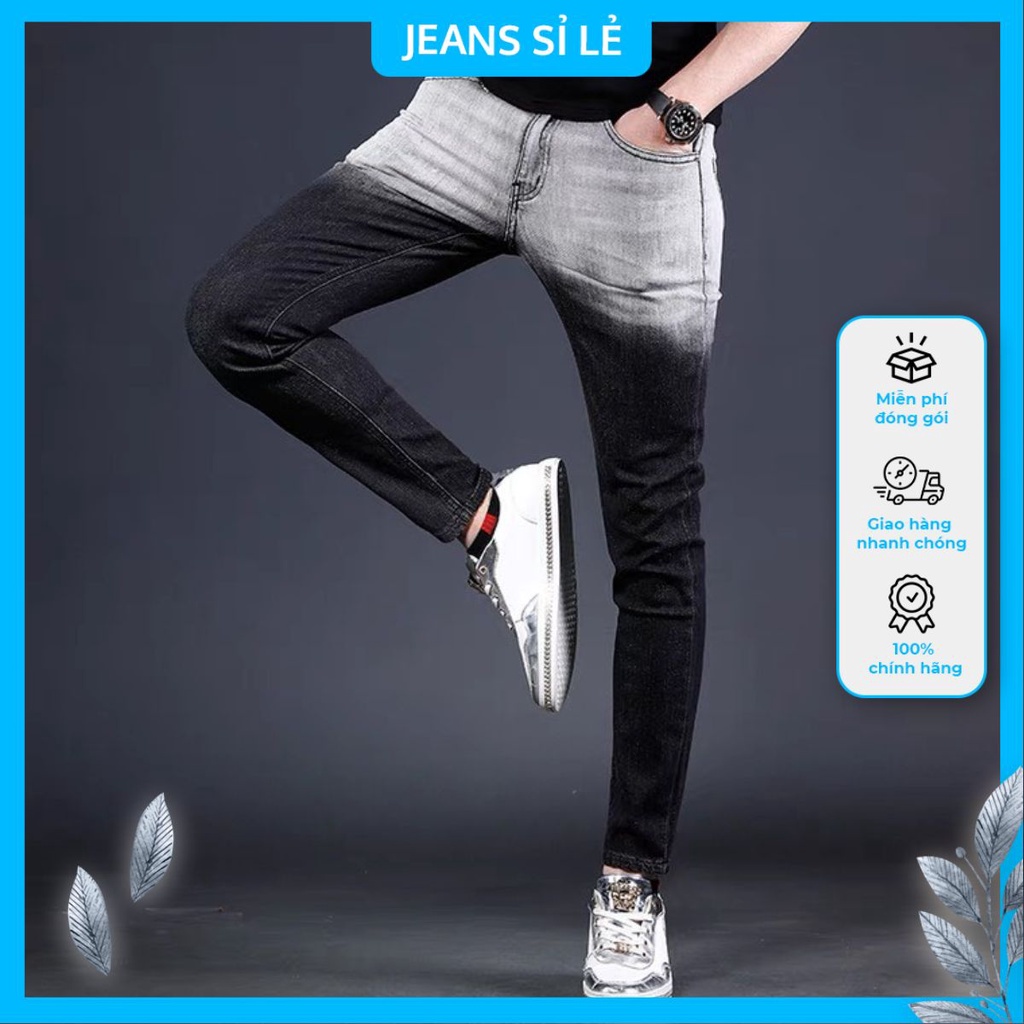 Quần jean nam dài chất bò loang màu đen phong cách trẻ trung năng động – Shop jean sỉ lẻ