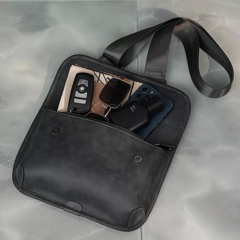 Túi Đeo Chéo Da Pu  Phong Cách Hàn Quốc Thời Trang Cho Nam