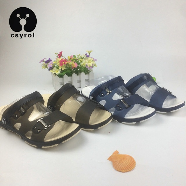 Giày Sandal Nhựa Nam/ Dép Nam Quai Hậu Hở Mũi PVC Siêu Nhẹ Siêu Êm Chống Thấm Nước Size 40-44 - Lucky Girl shop