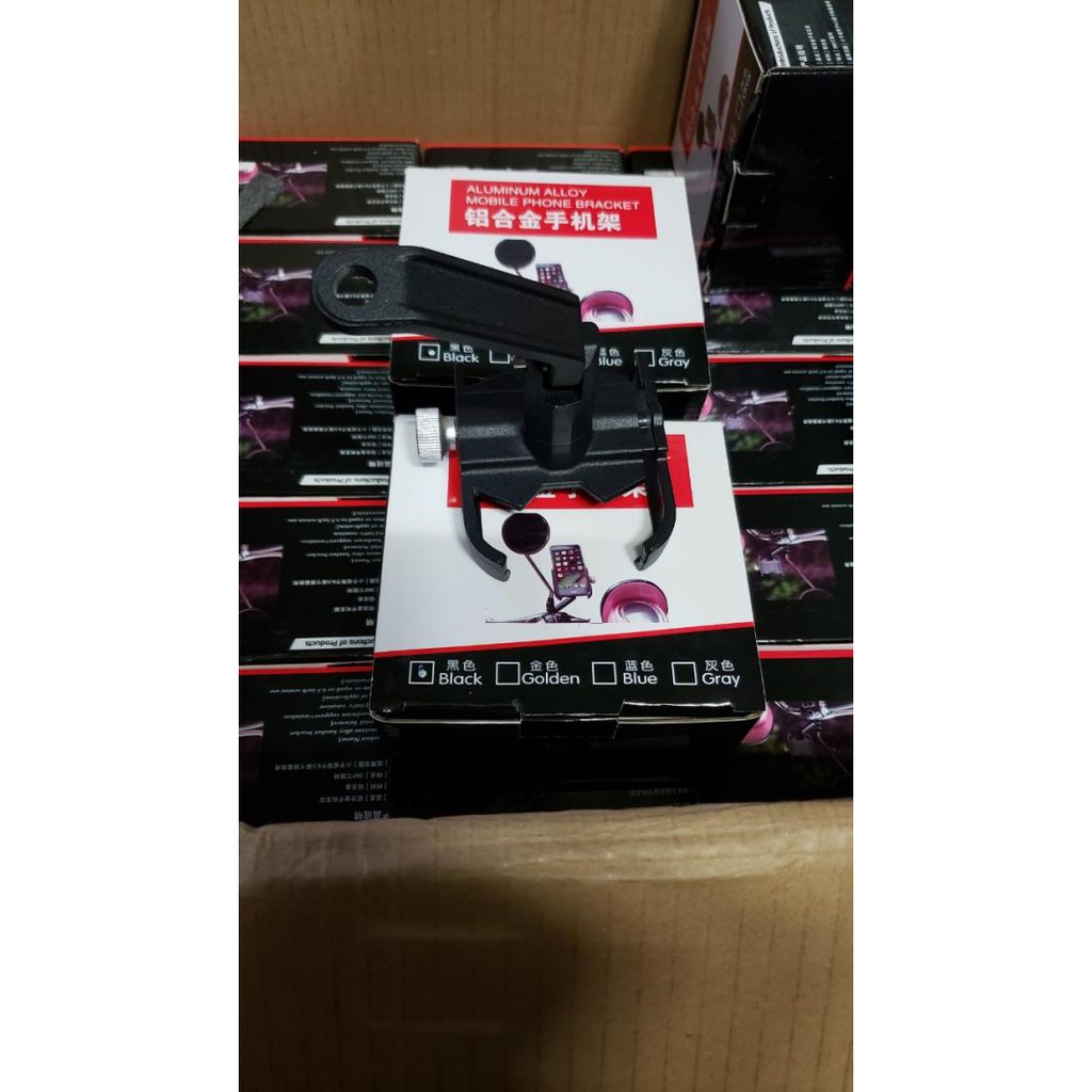 Giá đỡ điện thoại gắn xe máy chất liệu hợp kim A1000 (KẸP C2 MẪU MỚI) | BigBuy360 - bigbuy360.vn