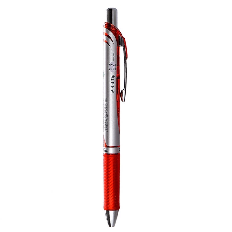 Bút Bi Nước Bấm 0.7mm Siêu Nhanh Khô ENERGEL Pentel BL77 - Màu Đỏ