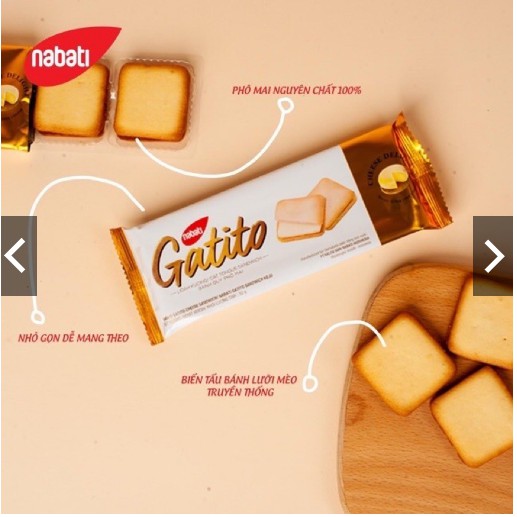 Lốc 10 bánh Nabati gatito phô mai 32g