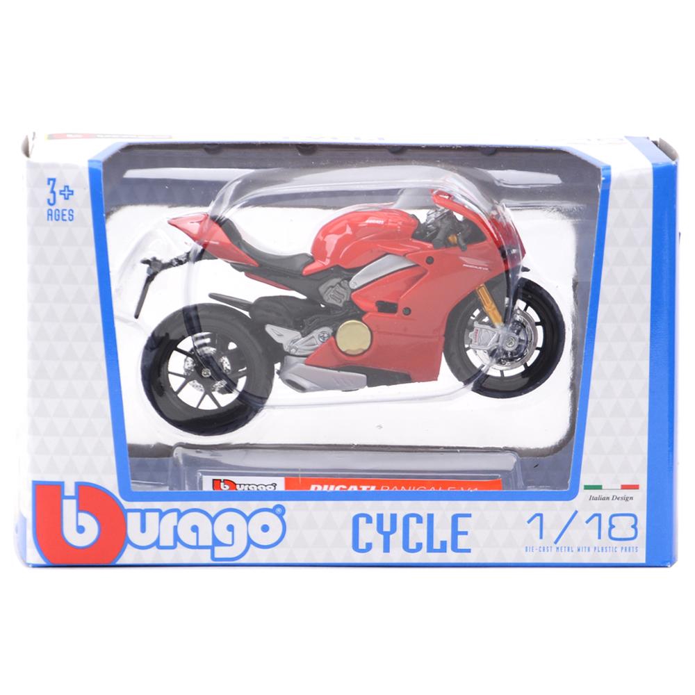 Bburago 1:18 Ducati Panigale V4 Die Cast Đồ chơi mô hình tĩnh mô tô sưu tầm