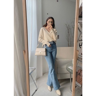 Áo len cổ V vạt chéo A-168