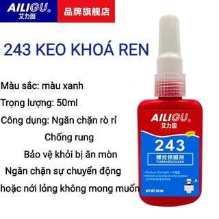 Keo khóa ren 243 , keo khoá ren 272 chịu nhiệt , khóa ốc vít xe máy 50ml
