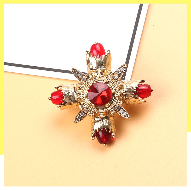 Ghim Cài Áo Hình Thánh Giá Đính Đá Phong Cách Baroque Thời Trang Cho Nam Và Nữ