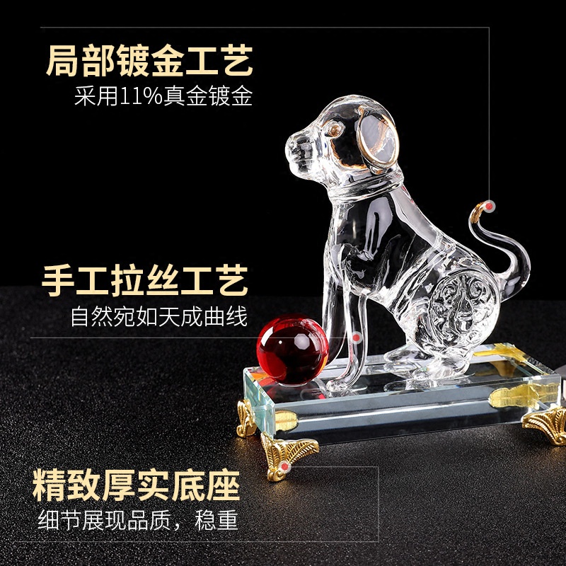 Quà Tặng Sinh Nhật Ba Chiều Bằng Thủy Tinh Pha Lê Ox Hổ Thỏ Rồng Ngựa Khỉ Khỉ Con Heo Phong Thủy